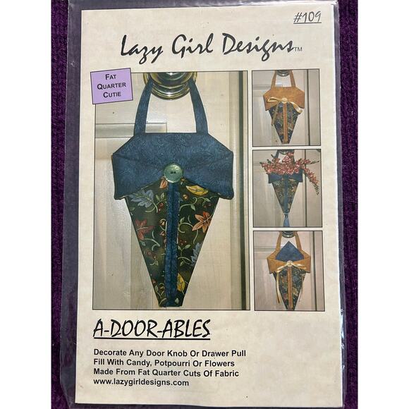 quilt pattern door pockets A-DOOR-ABLES From Fat Quarter Cuts Of Fabric - Picture 1 of 7